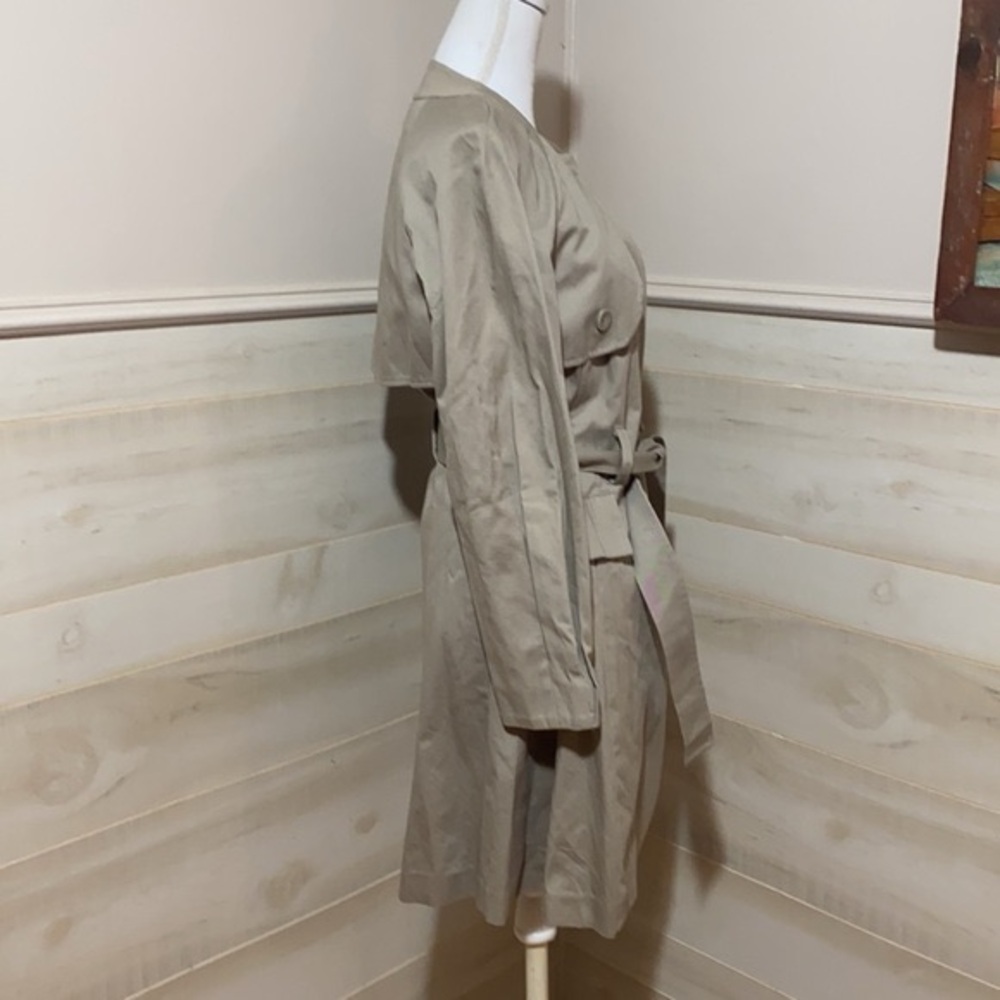 Simply Vera Vera Wang Beige Trench Coat Large - Picture 2 of 4
